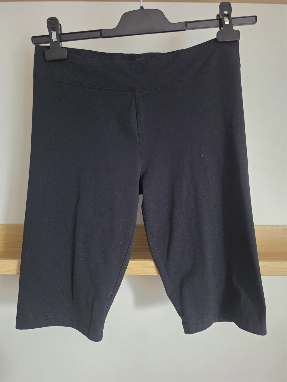High-Rise Black Bike Shorts — Smooth Comfortable Fit